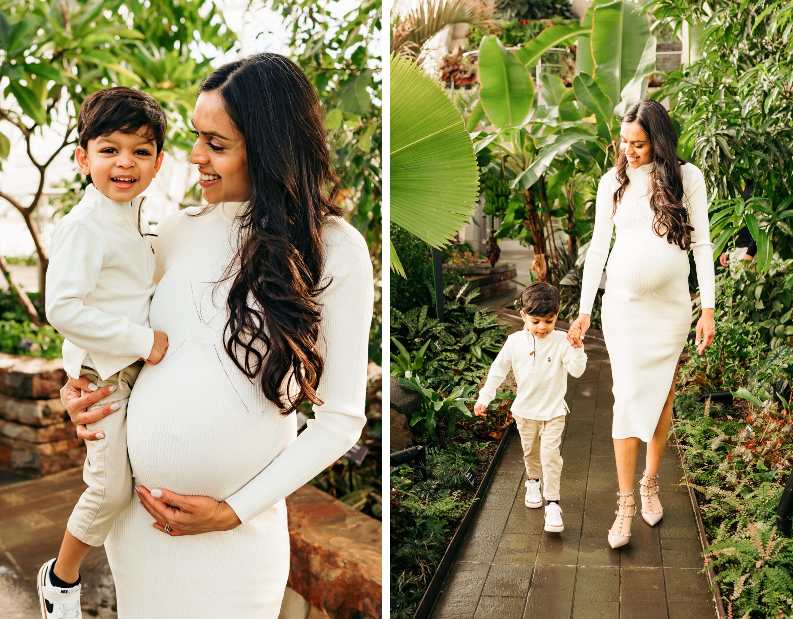 botanical gardens crystal bridge maternity session 9990