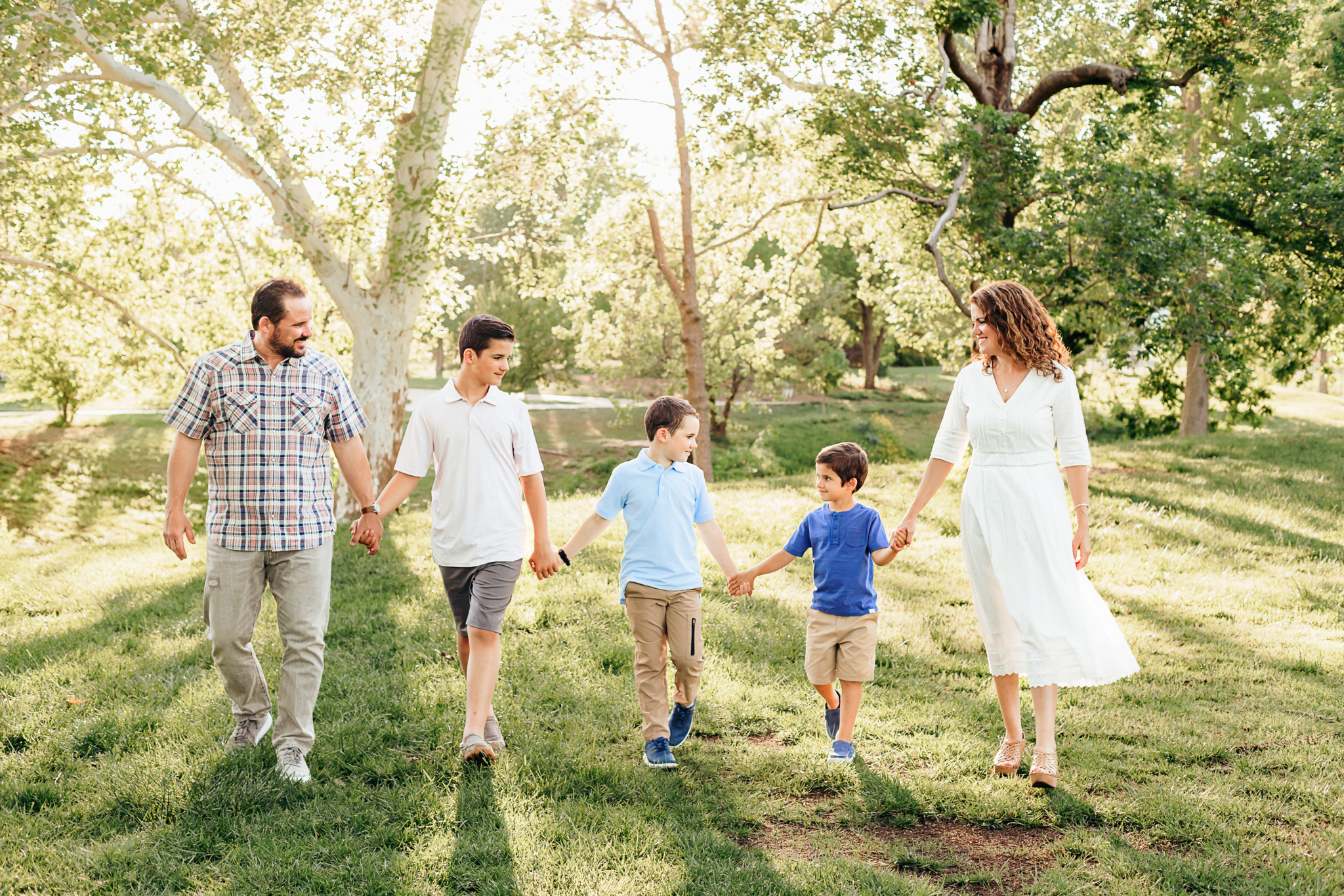 Family on couch during newborn session
