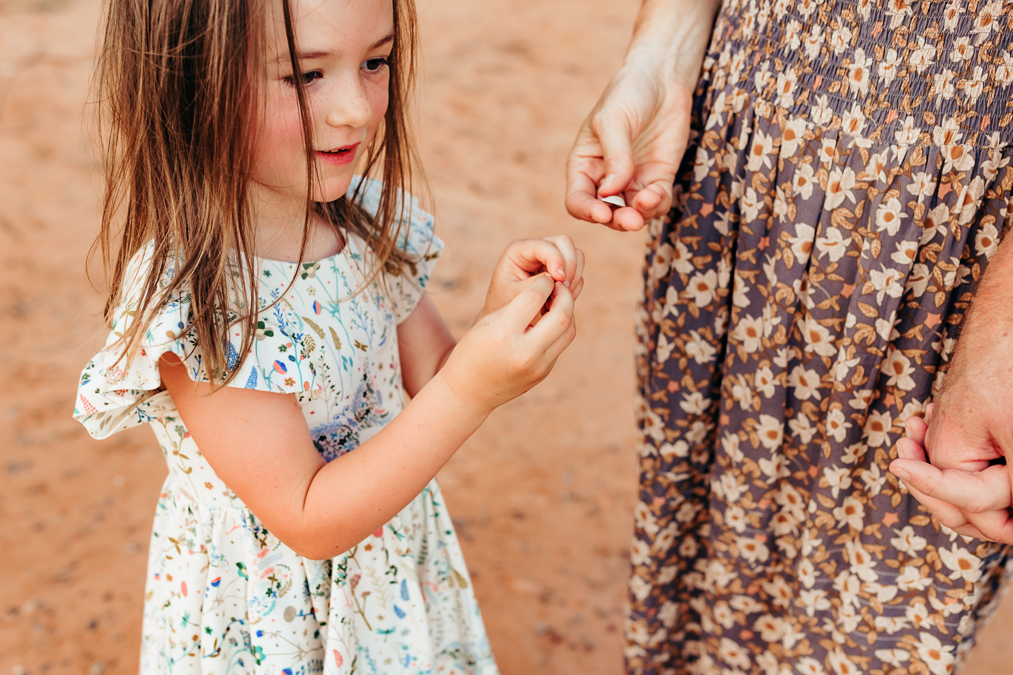 Family of 4 during photo session.