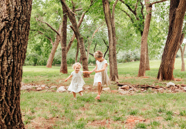 family photo session at Hafer park in Edmond, OK.