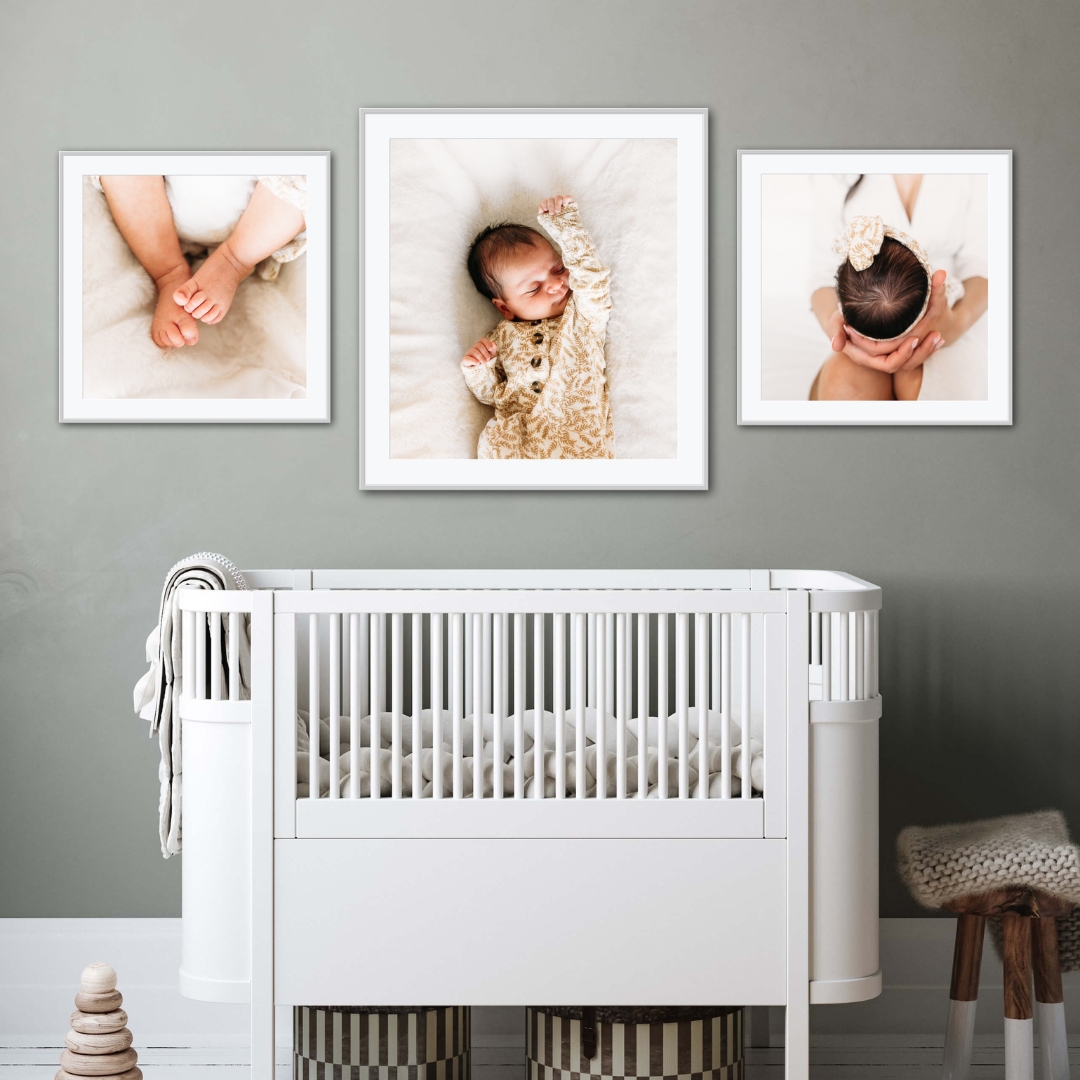 a little girl looks at camera during photo session.