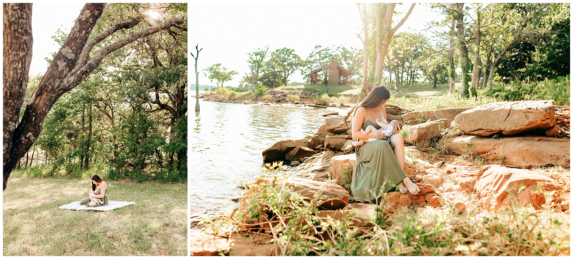 Family during photo session in Edmond, OK.