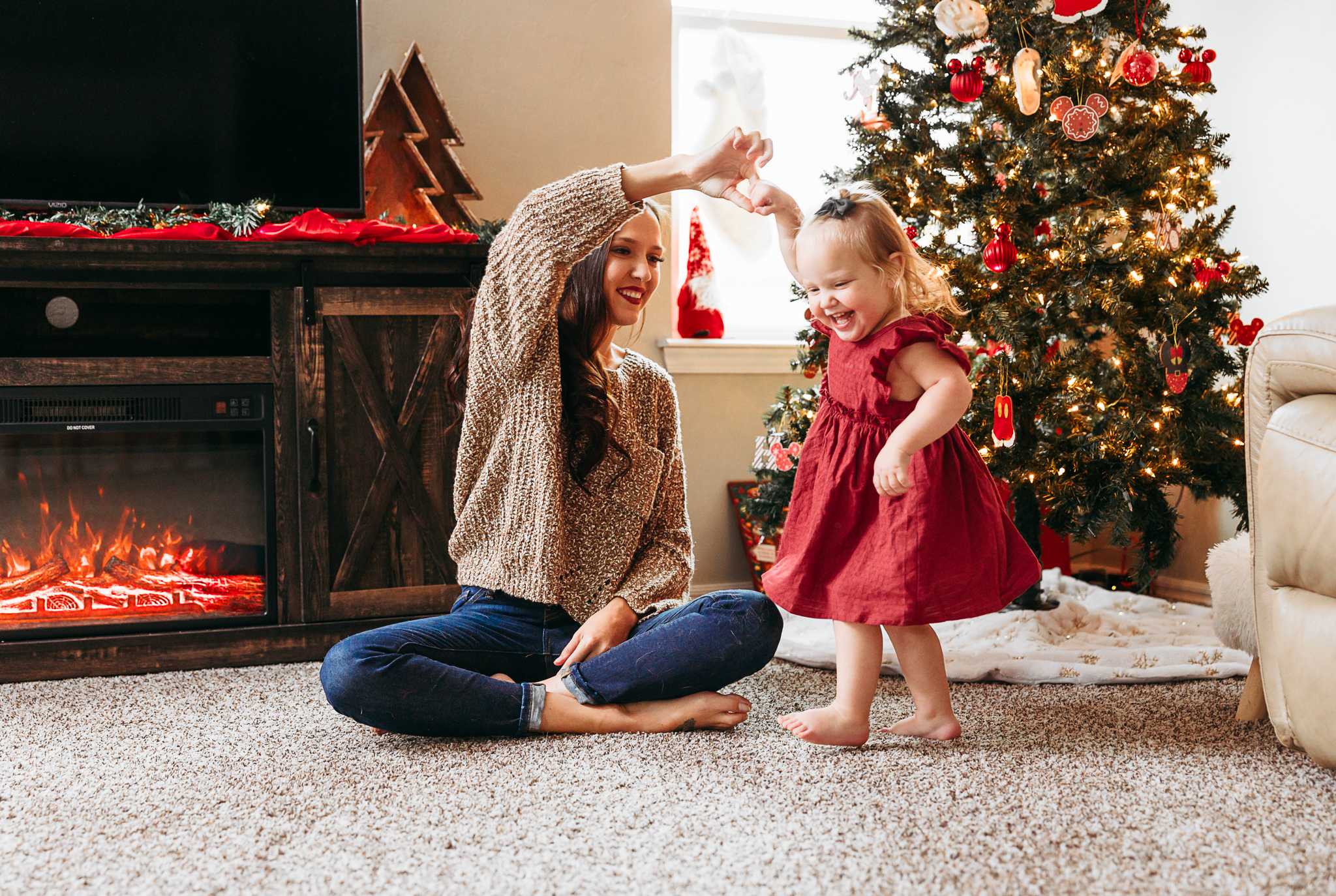 Family during photo session in Edmond, OK.