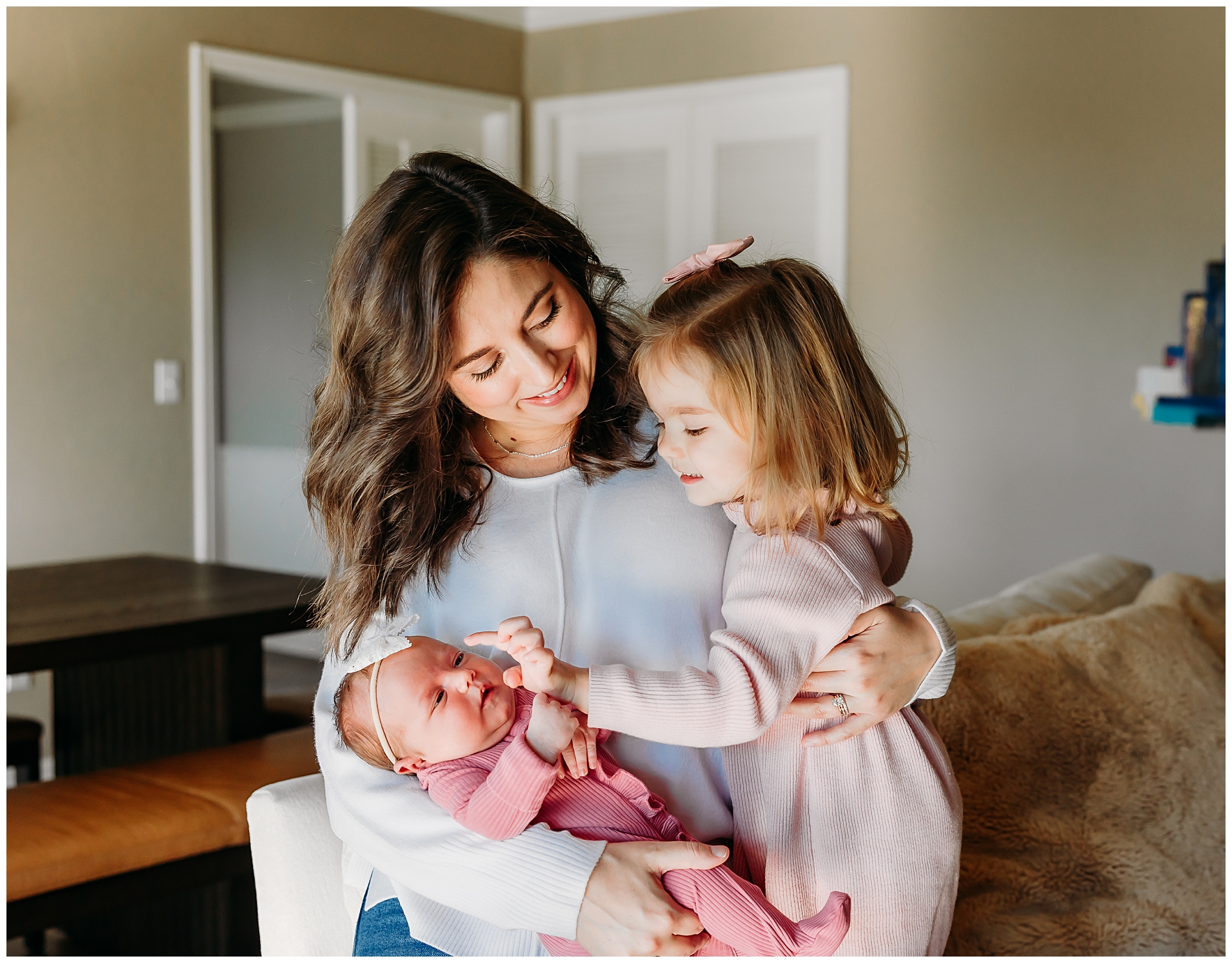 Family of five during family photo session at Will Rogers Gardens in Oklahoma City, OK.