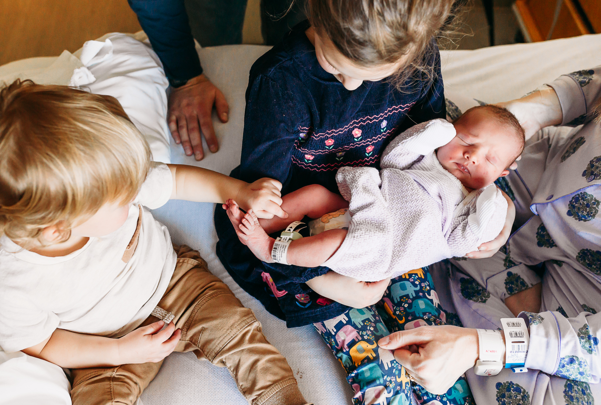 baby in bassinet during fresh 48 photo session at Mercy Hospital OKC.
