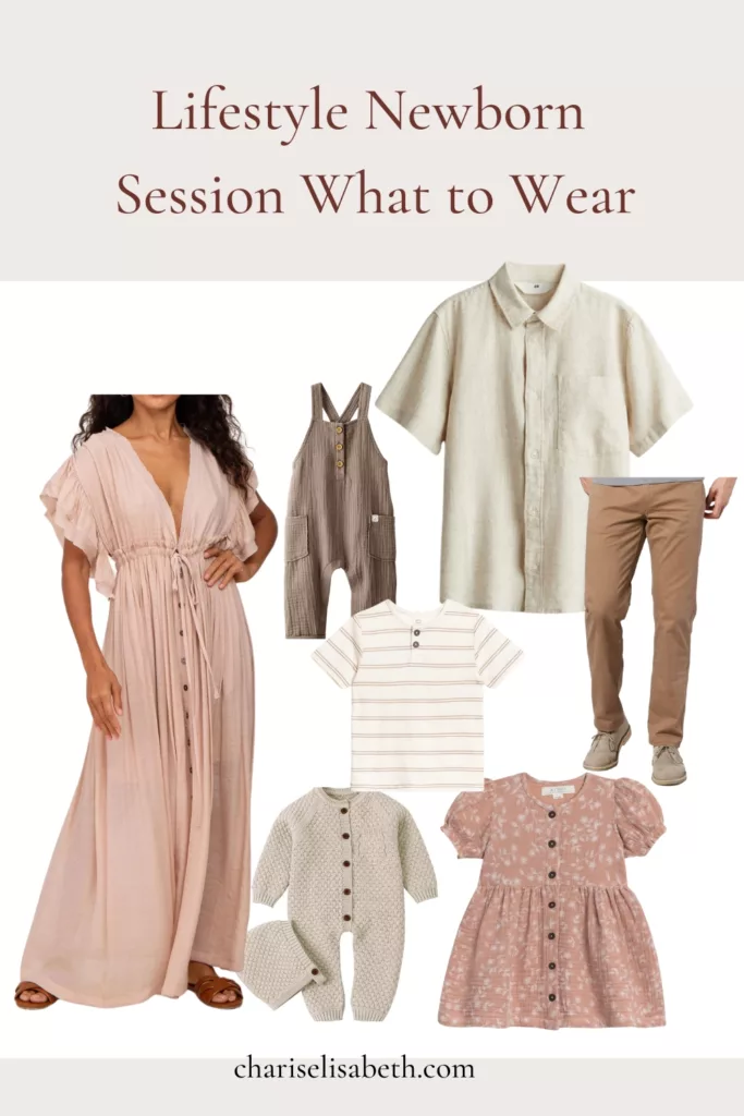 a mood board of creams and whites for what to wear.