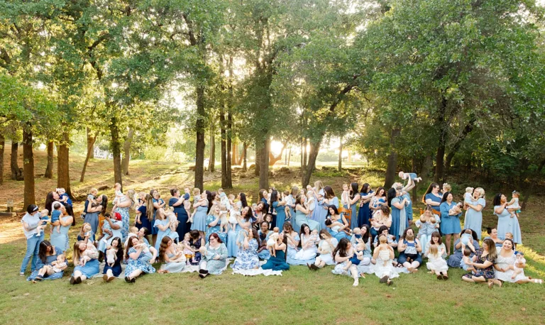 Women gather together to celebrate breastfeeding in OKC.